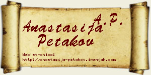 Anastasija Petakov vizit kartica